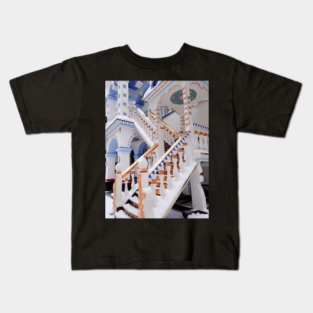 Traditional Russian Wooden Architecture in Moscow Kids T-Shirt by Anastasia-03